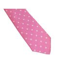 Men's Stacy Adams Tie and Hankie Set Woven Silky Satin #SAT119 Pink Polka Dot