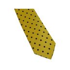 Men's Stacy Adams Tie and Hankie Set Woven Silky Satin #SAT123 Gold Polka Dot