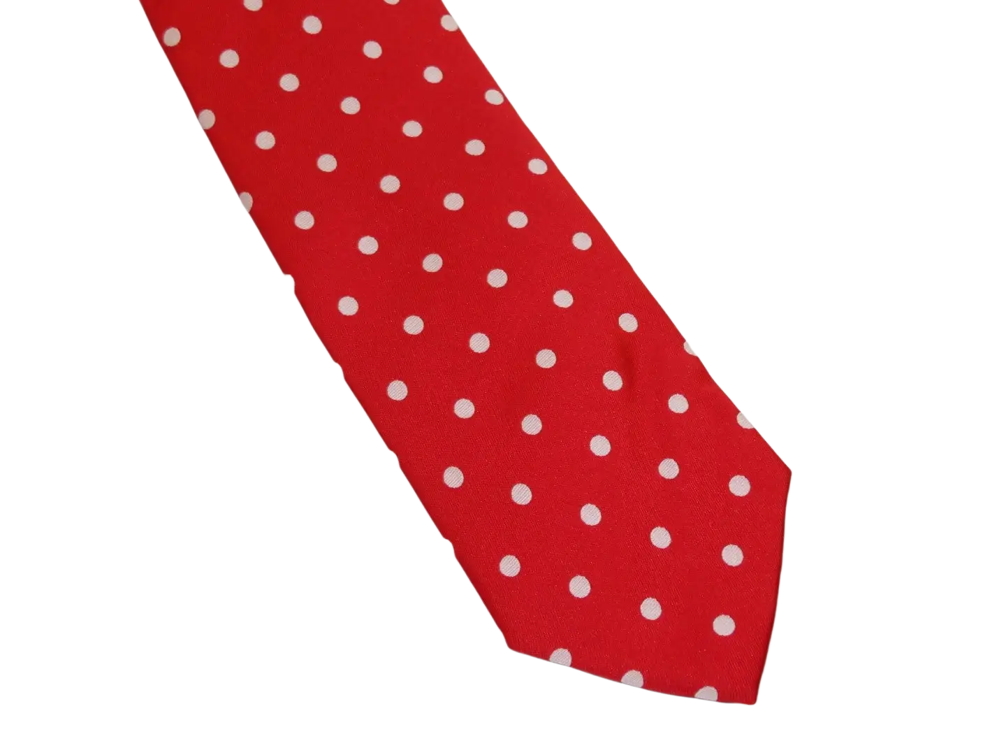 Men's Stacy Adams Tie and Hankie Set Woven Silky Satin #SAT128 Red Polka Dot