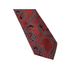 Men's Stacy Adams Tie and Hankie Set Fancy Woven Silky Satin #SAT131 Red
