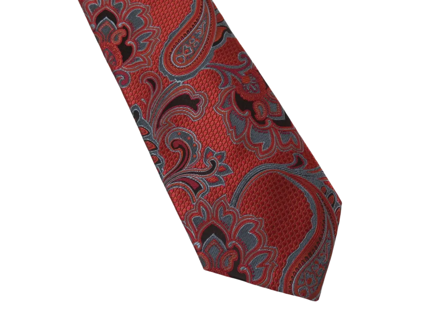 Men's Stacy Adams Tie and Hankie Set Fancy Woven Silky Satin #SAT131 Red