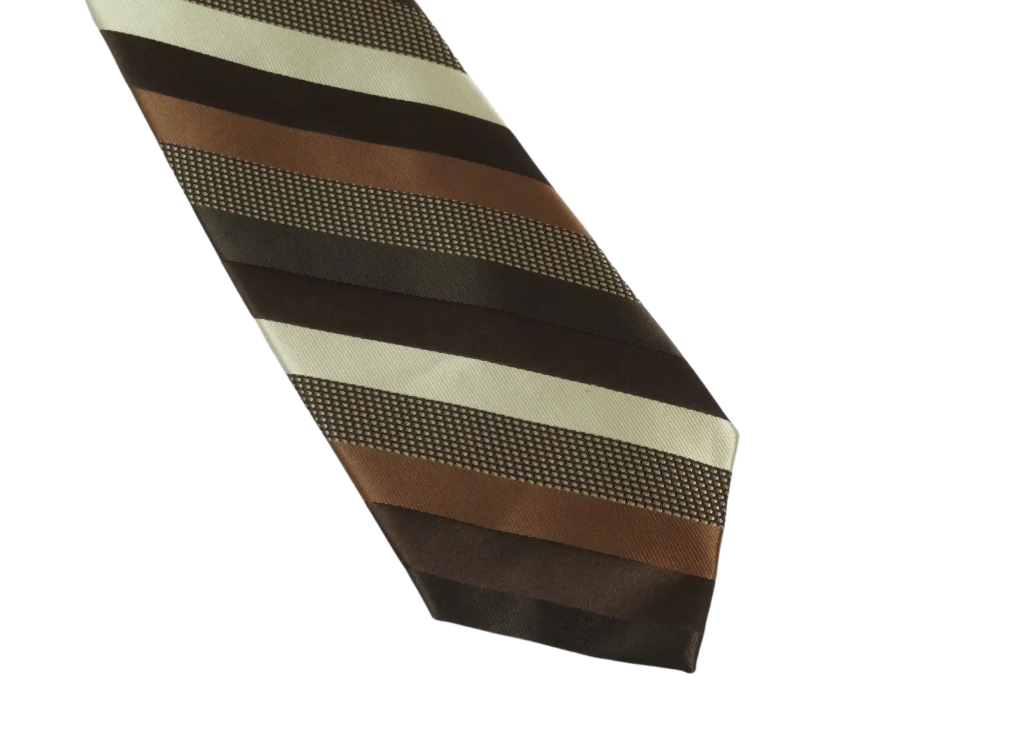 Men's Stacy Adams Tie and Hankie Set Fancy Woven Silky Satin #SAT135 Brown