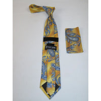 Men's Stacy Adams Necktie and Hankie Set Fancy Design Silky Look SAT48