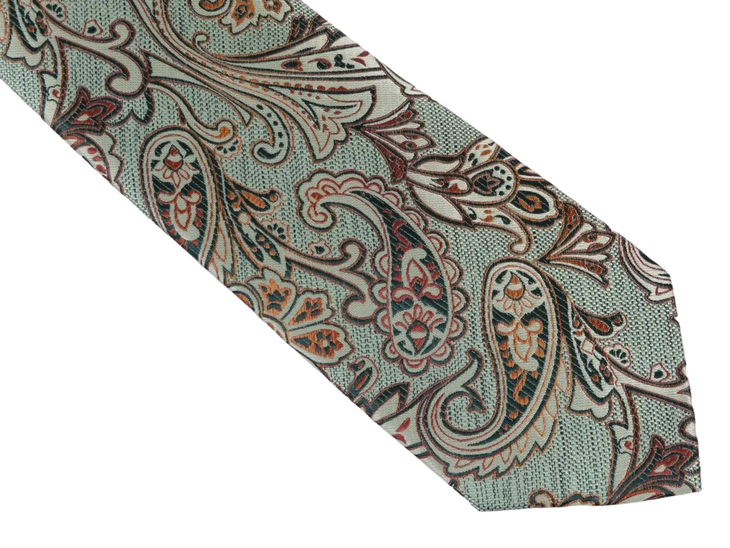 Men's Stacy Adams Tie and Hankie Set Fancy Woven Silky Satin #SAT55 Green