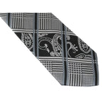 Men's Stacy Adams Tie and Hankie Set Fancy Woven Silky Satin #SAT57 Black