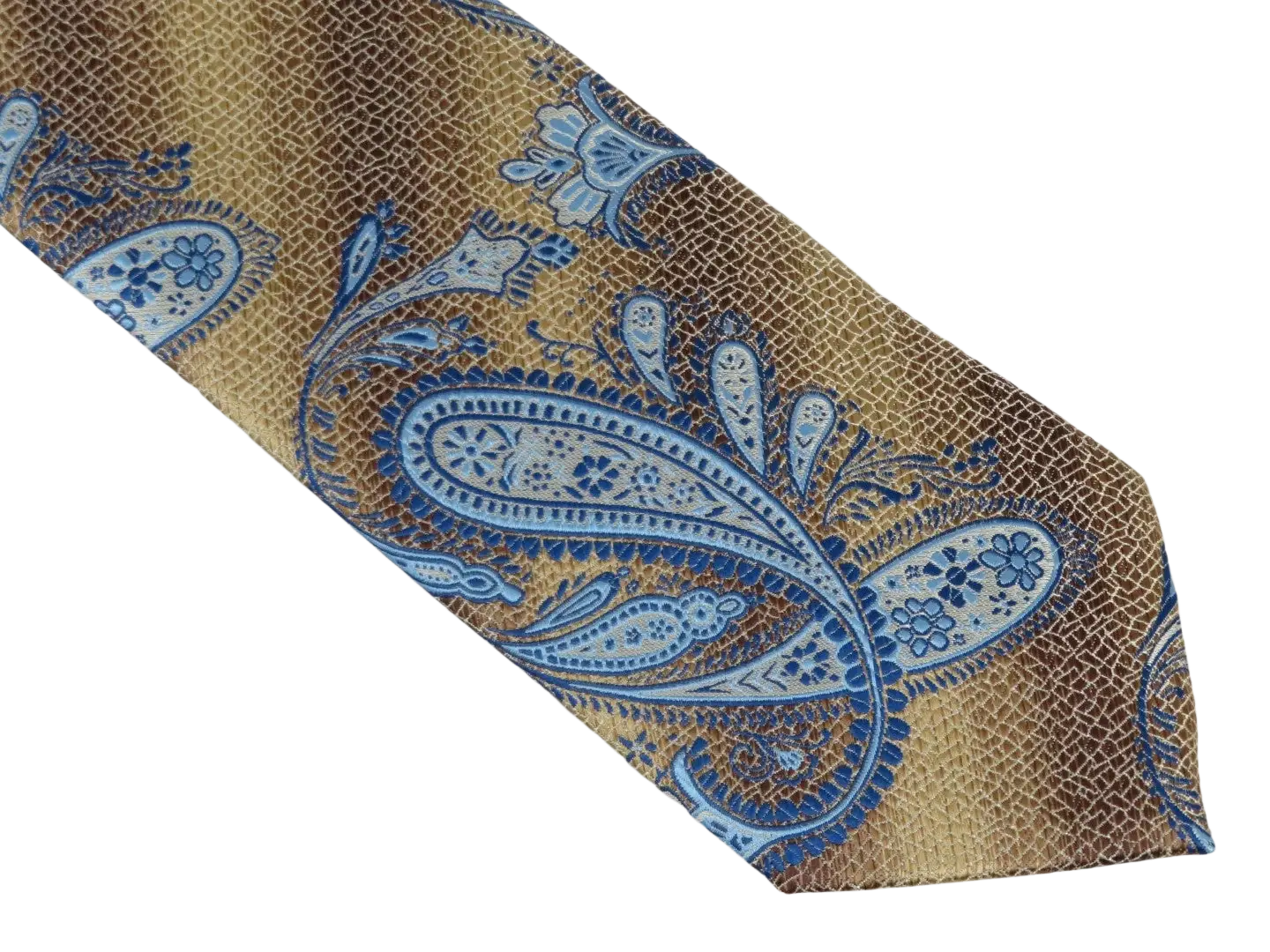 Men's Stacy Adams Tie and Hankie Set Fancy Woven Silky Satin #SAT58 Brown