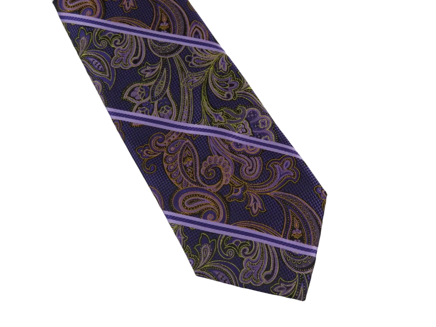 Men's Stacy Adams Tie and Hankie Set Fancy Woven Silky Satin #SAT65 Purple