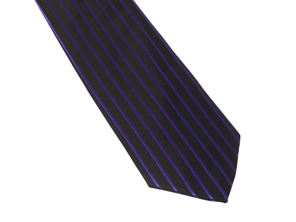 Men's Stacy Adams Tie and Hankie Set Fancy Woven Silky Satin #SAT78 Purple