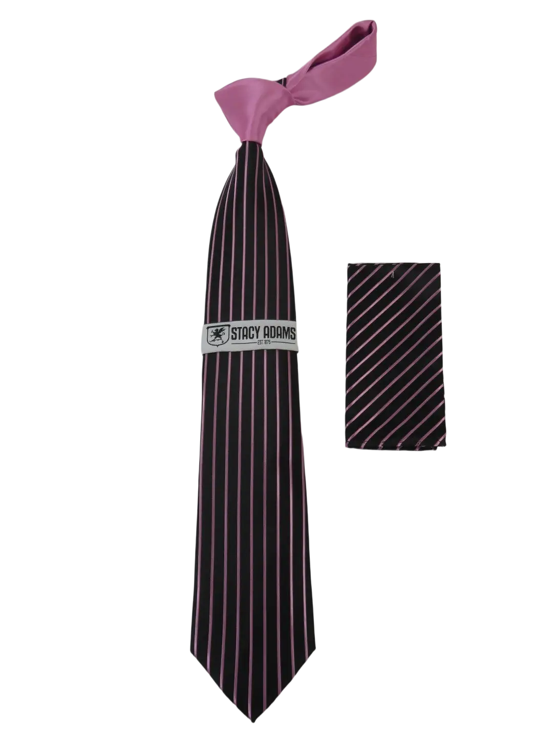 Men's Stacy Adams Tie and Hankie Set Fancy Woven Silky Satin #SAT79