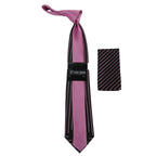 Men's Stacy Adams Tie and Hankie Set Fancy Woven Silky Satin #SAT79