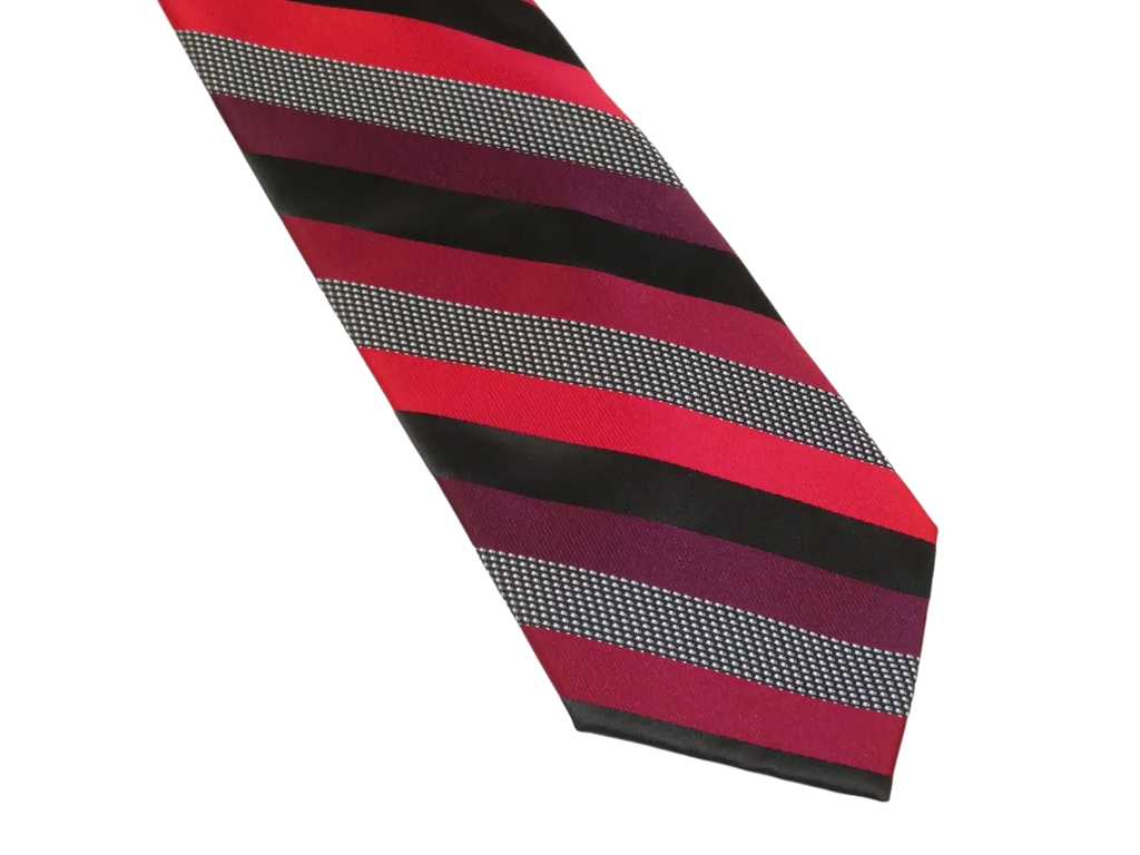 Men's Stacy Adams Tie and Hankie Set Fancy Woven Silky Satin #SAT82 Red