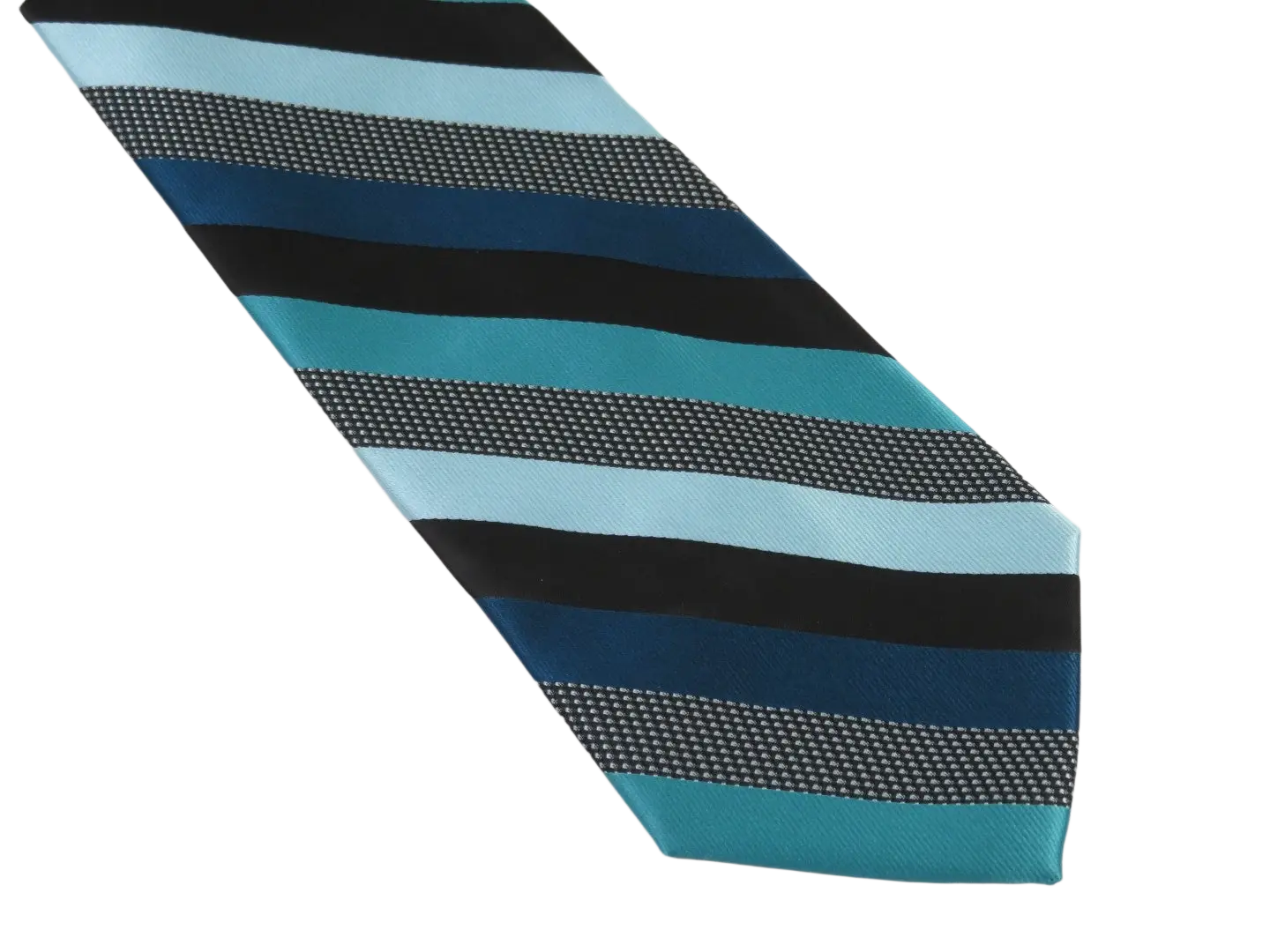 Men's Stacy Adams Tie and Hankie Set Fancy Woven Silky Satin #SAT86 Teal