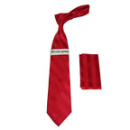 Men's Stacy Adams Tie and Hankie Set Fancy Woven Silky Satin #SAT90 Red