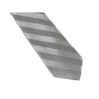 Men's Stacy Adams Tie and Hankie Set Fancy Woven Silky Satin #SAT93 Silver