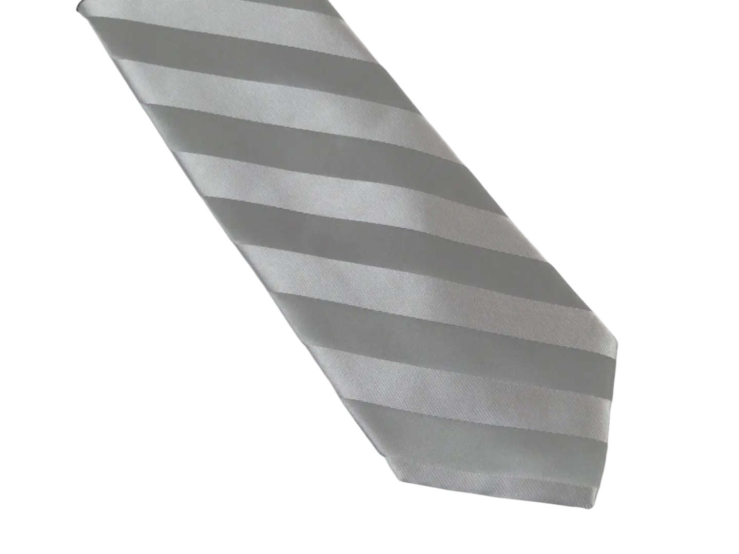 Men's Stacy Adams Tie and Hankie Set Fancy Woven Silky Satin #SAT93 Silver