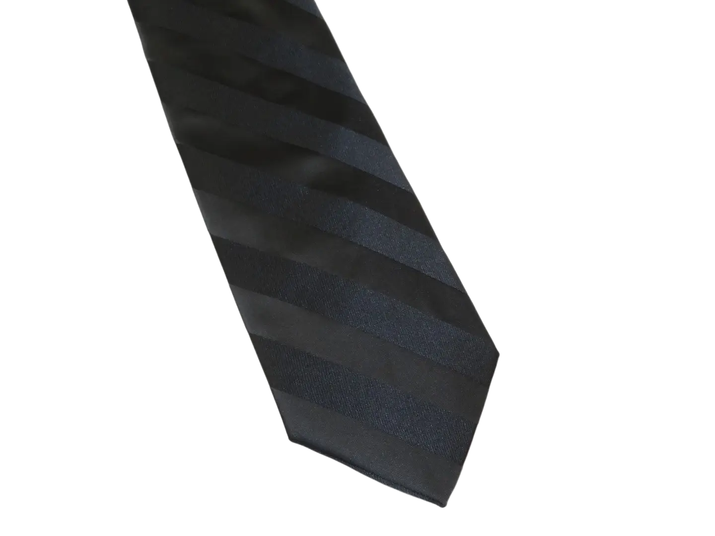 Men's Stacy Adams Tie and Hankie Set Fancy Woven Silky Satin #SAT94 Black