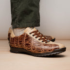 Hand painted big block alligator scales Sneaker Shoes Saulo Orix