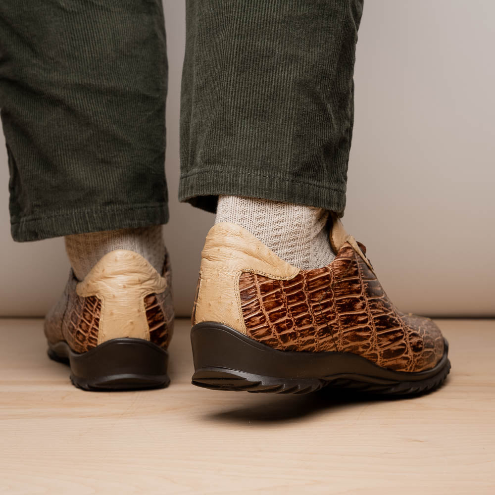 Hand painted big block alligator scales Sneaker Shoes Saulo Orix