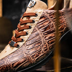 Hand painted big block alligator scales Sneaker Shoes Saulo Orix