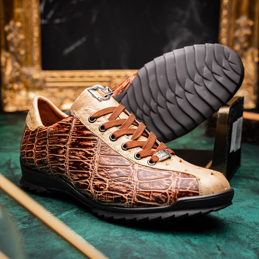 Hand painted big block alligator scales Sneaker Shoes Saulo Orix