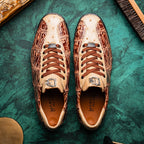 Hand painted big block alligator scales Sneaker Shoes Saulo Orix