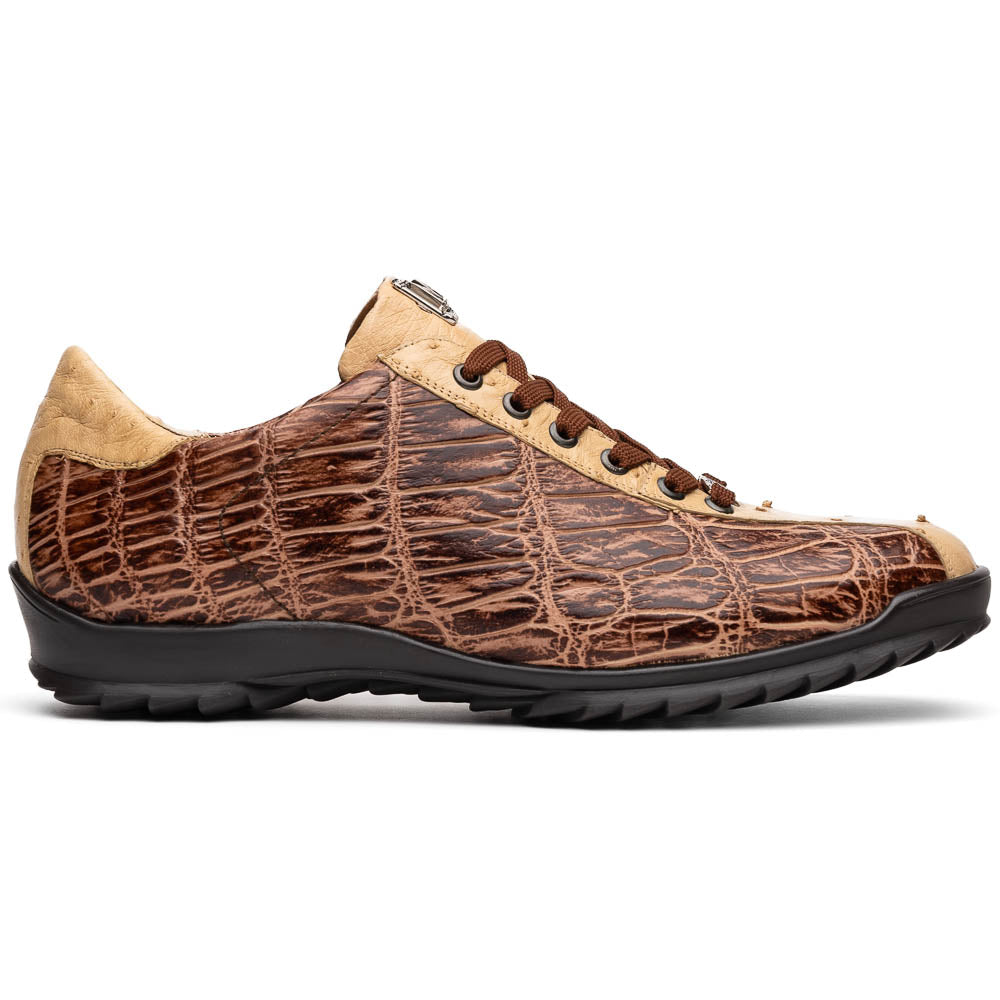 Hand painted big block alligator scales Sneaker Shoes Saulo Orix