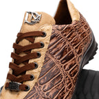 Hand painted big block alligator scales Sneaker Shoes Saulo Orix