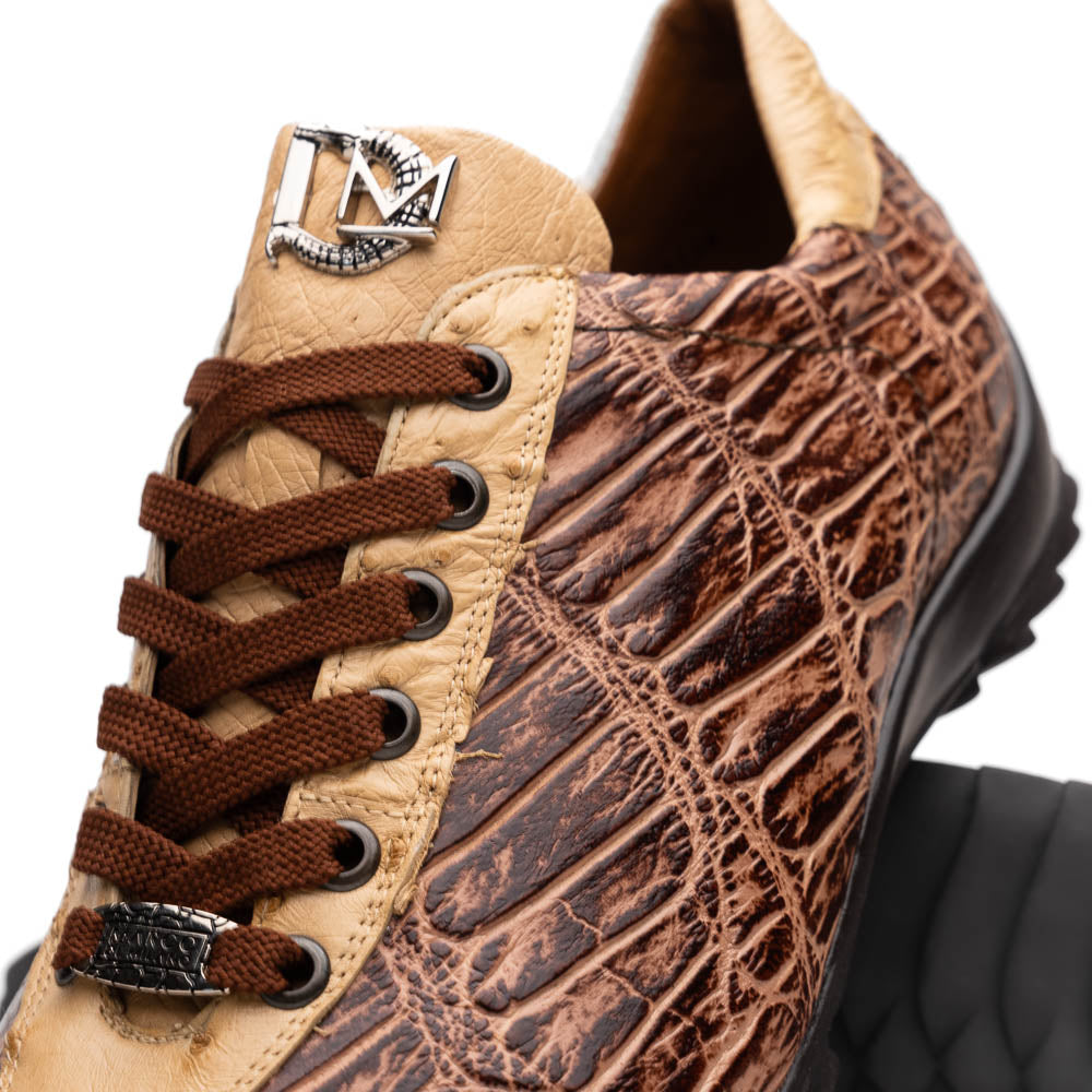 Hand painted big block alligator scales Sneaker Shoes Saulo Orix