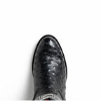 SAVANNAH  Genuine Ostrich Skin Cowboy Boot from the Western Collection Black