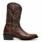 SAVANNAH Genuine Ostrich Skin Cowboy Boot from the Western Collection Kango Tabac