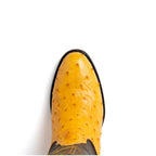 SAVANNAH Genuine Ostrich Skin Cowboy Boot from the Western Collection Buttercup