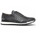 Genuine ostrich quill fashion sneaker Shoes Scanno Antique Gray