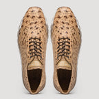 Hand painted genuine ostrich quil Sneaker Shoes Scanno Antique Orix