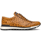 Genuine ostrich quil fashion sneaker Shoes Scanno Antique Paja