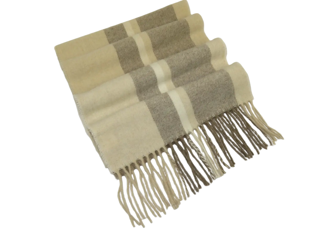 Scarf By J.Valintin Italian Luxurious 100% Wool Made In Italy #Scarf10 Beige Tan
