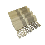 Scarf By J.Valintin Italian Luxurious 100% Wool Made In Italy #Scarf10 Beige Tan