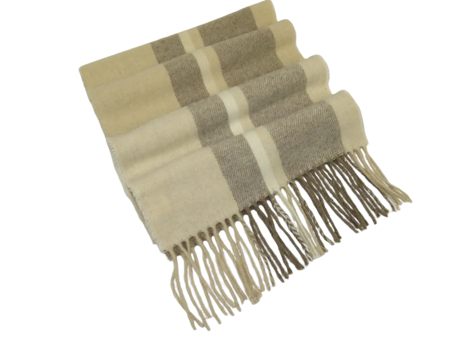 Scarf By J.Valintin Italian Luxurious 100% Wool Made In Italy #Scarf10 Beige Tan