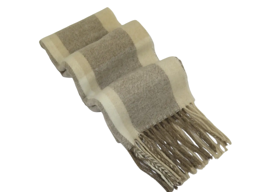 Scarf By J.Valintin Italian Luxurious 100% Wool Made In Italy #Scarf10 Beige Tan