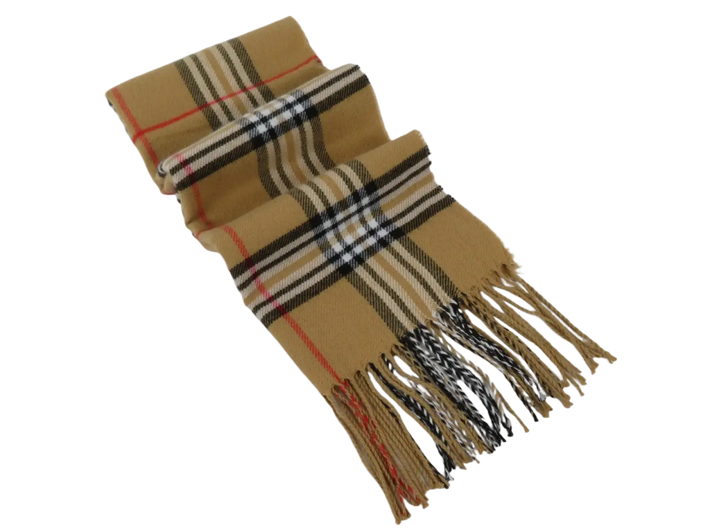 J.Valintin Unisex Plaid Scarf Soft Feel Acrylic Fashion Design #Scarf3 Camel
