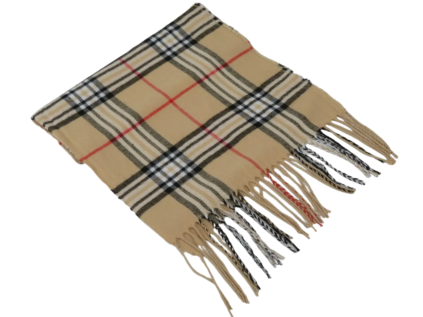 J.Valintin Unisex Plaid Scarf Soft Feel Acrylic Fashion Design #Scarf4 beige