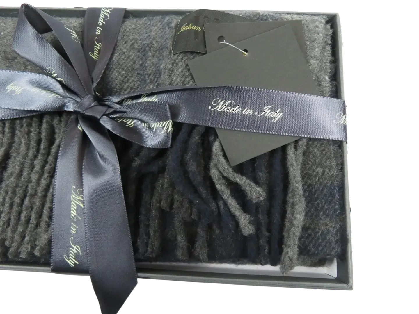 Scarf By J.Valintin Italian Luxurious 100% Wool Made In Italy #Scarf7 Charcoal