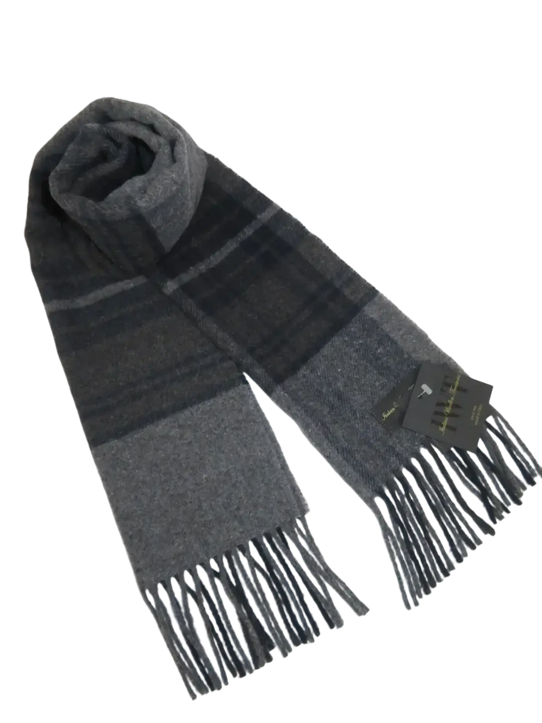 Scarf By J.Valintin Italian Luxurious 100% Wool Made In Italy #Scarf7 Charcoal