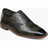 25527 Stacy Adams Leather Shoes Rodano Ostrich Lizard Print All Colors