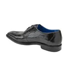 Belvedere Men Siena Dress Exotic shoes Formal Genuine Ostrich Leather 1463 black