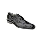 Belvedere Men Siena Dress Exotic shoes Formal Genuine Ostrich Leather 1463 black
