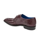 Belvedere Siena Men's Shoes Genuine Ostrich Lace Up Burgundy 1463