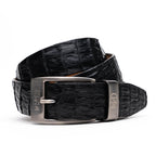 genuine exotic caiman fuscus-back belt Silvio Black
