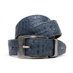 Silvio Genuine Exotic Caiman Guscus-back Belt Gray
