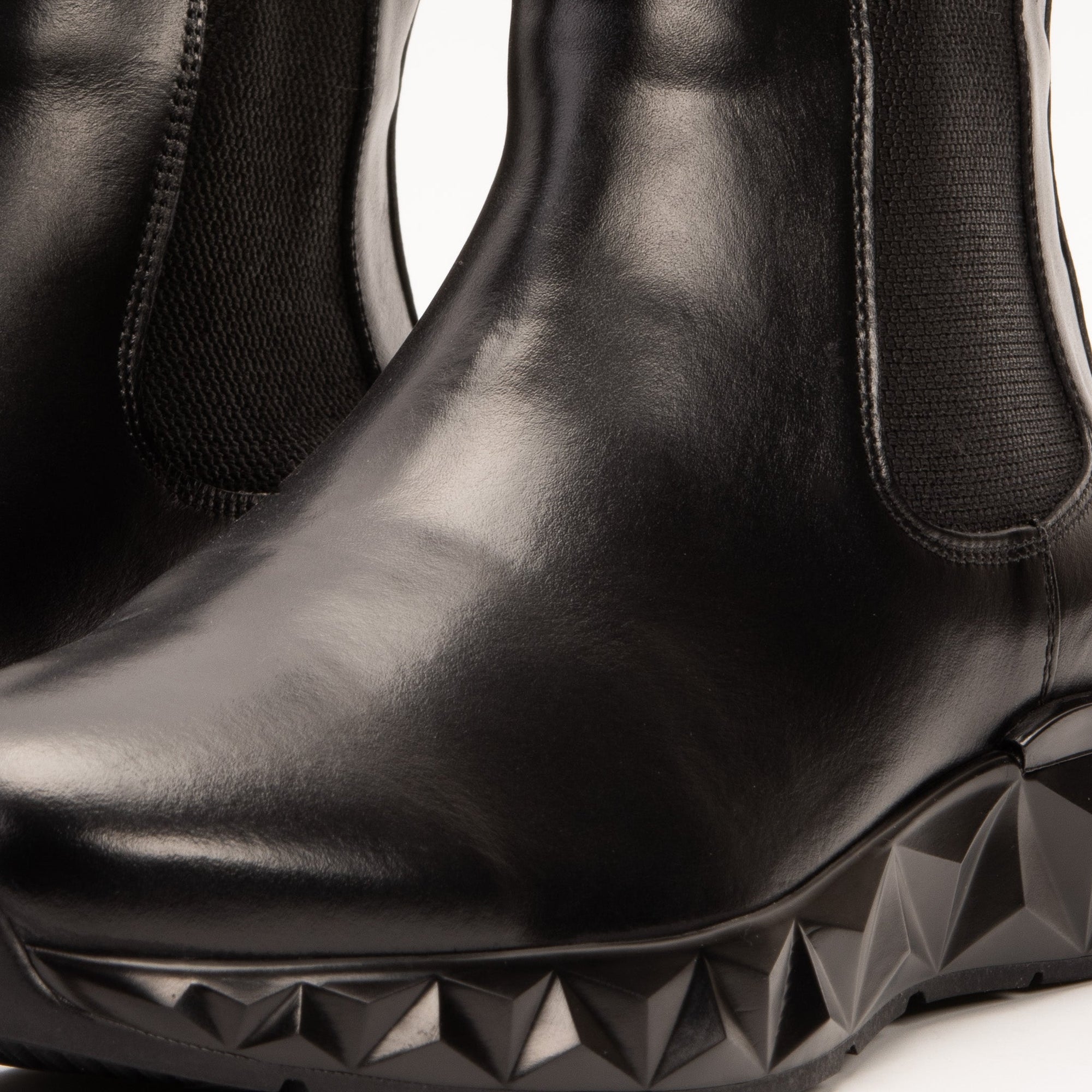 Vinci The Apex Black Leather Men Chelsea Leather Comfort Boot