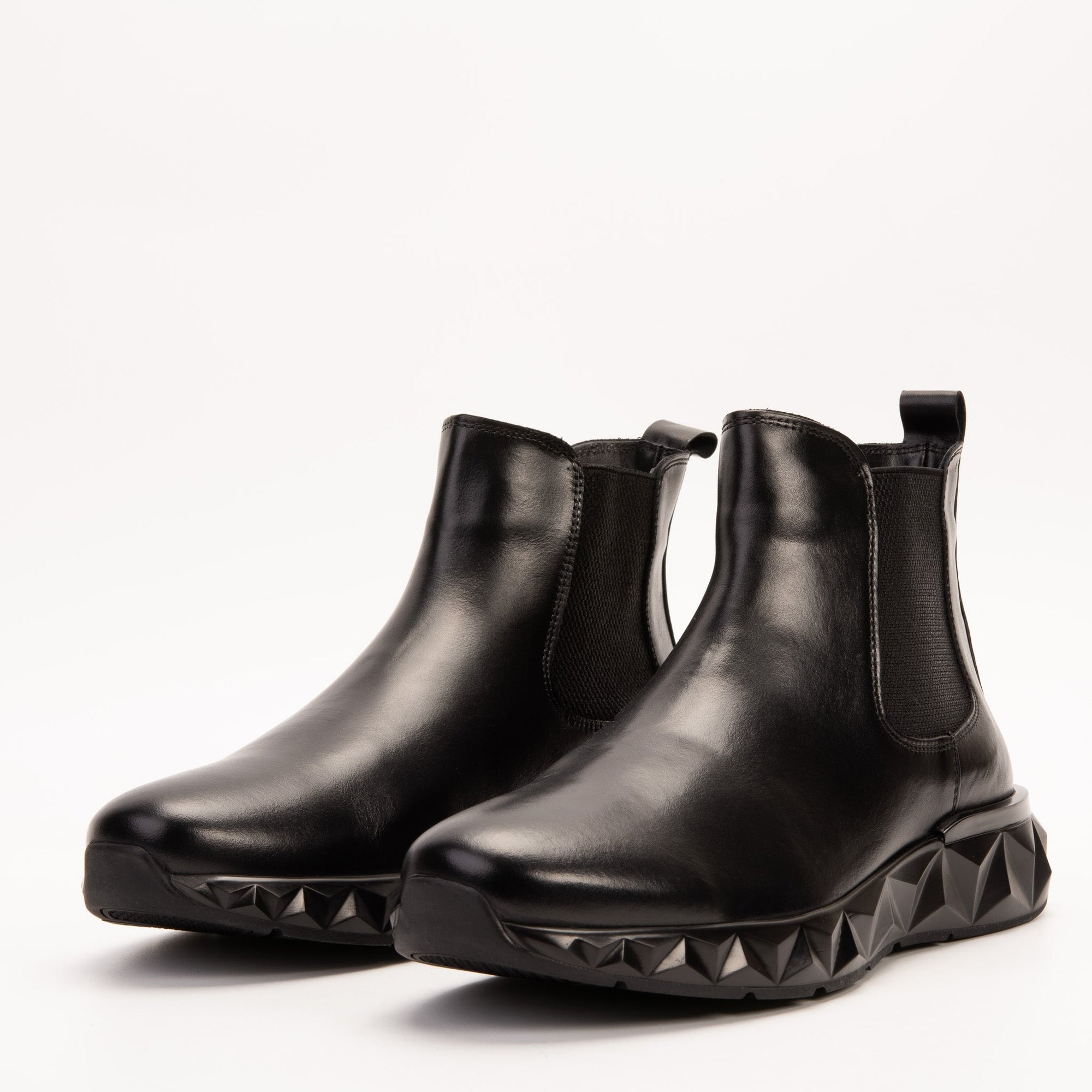 Vinci The Apex Black Leather Men Chelsea Leather Comfort Boot